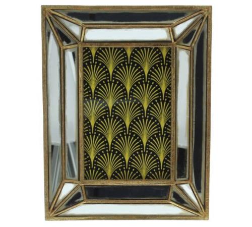 Φωτογραφοθήκη χρυσή κορνίζα με καθρέπτη, 10x15cm