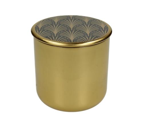 Μεταλλικό κουτί Art Deco χρυσό, 9.5x9.5cm