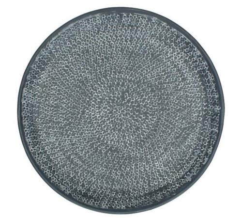 Μεταλλικός δίσκος μαύρο/white wash ,37.5cm