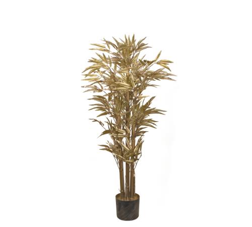 Φυτό Bamboo με μεταλλική βαφή σε χρυσό χρ.,120cm