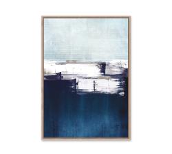 Πίνακας , αφηρημένο σχ. Μπλε/λευκό,κορνίζα MDF,60x90cm