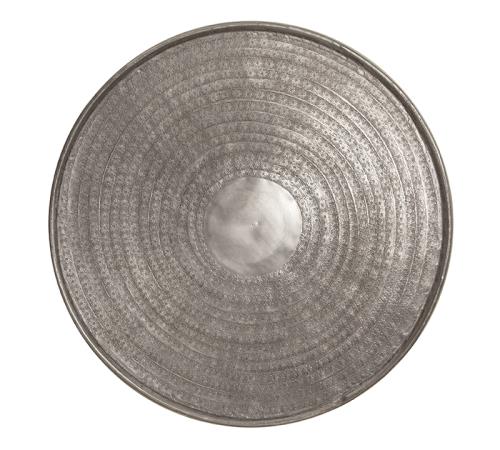Σφυρήλατος δίσκος αλουμινίου, ματ ασημί,48cm