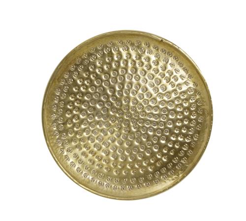 Σφυρήλατος δίσκος αλουμινίου,χρυσό χρ.,38cm