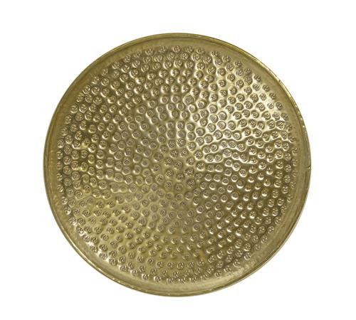 Σφυρήλατος δίσκος αλουμινίου,χρυσό χρ.,48cm