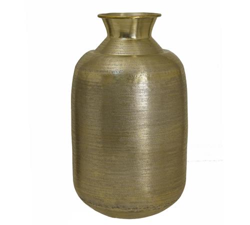 Σφυρήλατο βάζο αλουμινίου, χρυσό χρ.,29x53cm