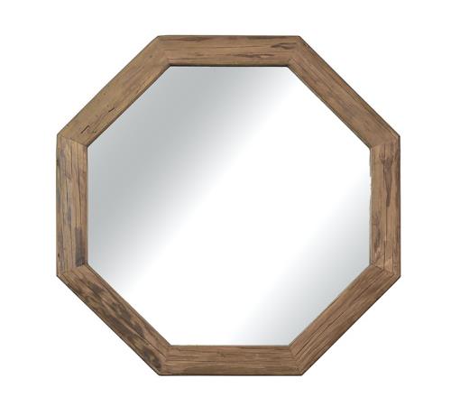 Καθρέπτης οκτάγωνος,κορνίζα απο ξύλινο κορμό, 74x74cm