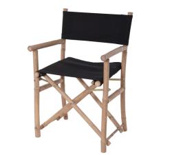Καρέκλα σκηνοθέτη από Bamboo με μαύρο πανί