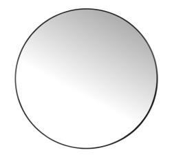 Στρογγυλός καθρέπτης με μαύρη μεταλλική κορνίζα, δ.96cm