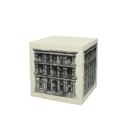 Διακοσμητικό κουτί με ρωμαικό print,μαύρο/λευκό 13x10.5cm