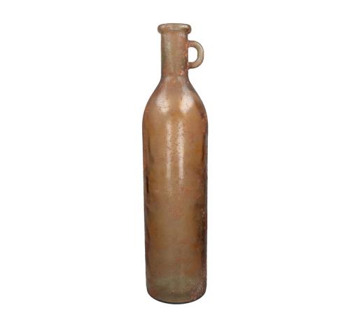 Βάζο από ανακυκλωμένo γυαλί, παλαιωμένο φινίρισμα, πορτοκαλί 18x85cm