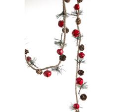 Γιρλάντα με ξύλα,κοκ.berries&καμπανάκια,152cm