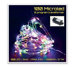 100 Microled σε σειρά 8 προγρ.&memory,5mtr.πολύχρωμο