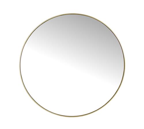 Στρογγυλός καθρέπτης με χρυσή μεταλλική κορνίζα, δ.57cm