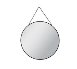 Kαθρέπτης με μαύρη μεταλ/κή κορνίζα και αλυσίδα,δ.30cm