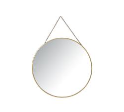 Kαθρέπτης με χρυσή μεταλ/κή κορνίζα και αλυσίδα,δ.30cm