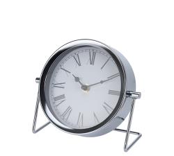 Επιτραπέζιο ρολόι νίκελ ασημί,18x16cm