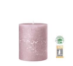 Κερί κορμός ρουστίκ, αντικέ ροζ,7x8cm