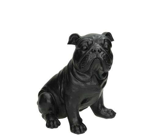 Διακοσμητικός σκύλος "Bulldog" σε μαύρο χρ.,23x26cm