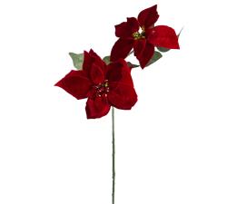 Αλεξανδρινό 2πλο λουλούδι σκ.κόκκινο βελούδο 60cm