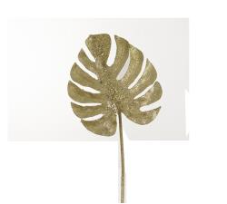 Φύλλο monstera, χρυσό glitter 60cm