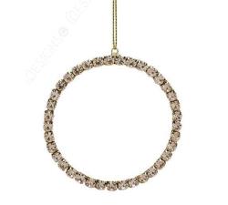 Διαμαντένιο στολίδι σχ.κύκλος σε ροζ/χρυσό,9cm