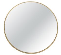 Στρογγυλός καθρέπτης χρυσή μεταλλική κορνίζα,100cm