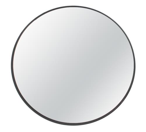 Στρογγυλός καθρέπτης μαύρη μεταλλική κορνίζα,100cm