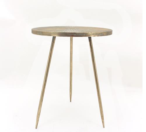 Βοηθητικό μεταλλικο τραπέζι χρυσό,49x60cm