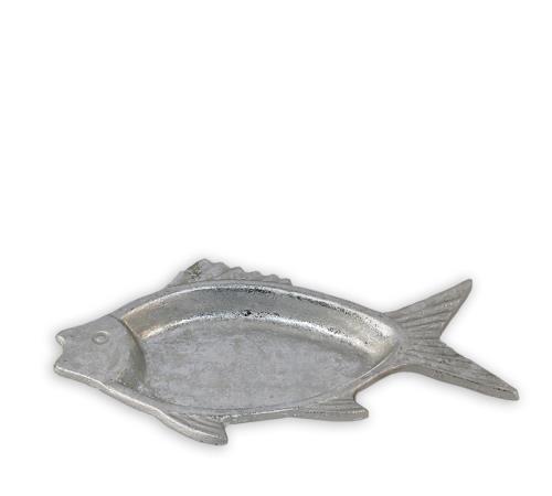 Διακοσμητικό μπολ σχ.ψάρι, ασημί χρ.,26,5cm