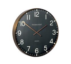 Ρολόι τοίχου με μεγάλους αριθμούς μαύρο/χάλκινο,40cm