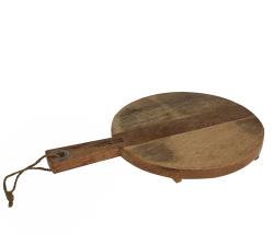 Στρογγυλό ξύλο κοπής/σερβιρίσματος, 42x28cm