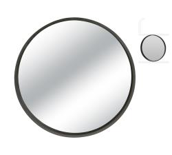 Στογγυλός καθρέπτης με μαύρη ξύλινη κορνίζα, Δ.50cm