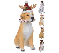 Σκυλάκια με χριστ/κο καπέλο, 4σχδ.,22cm