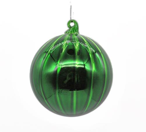 Γυαλινη μπάλλα γυαλιστερό πράσινο,8cm