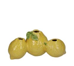 Κεραμικό βάζο  για 3 άνθη από  λεμόνια 20,5x9,5cm
