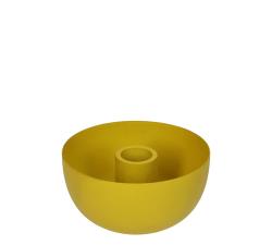 Μεταλλική βάση για κερί βιέννης, κιτρινη 10x5.5cm