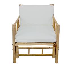 Πολυθρόνα από Bamboo με 2 μαξιλάρια, 70x70x80cm