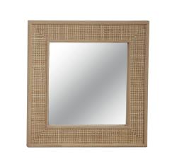 Καθρέπτης με κορνίζα Rattan, 60x60cm