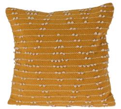 Μαξιλάρι cotton με κόμπους μουσταρδί 45x45cm