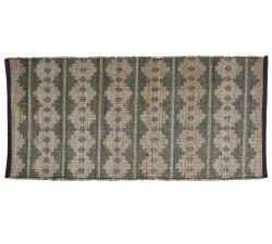 Χαλί cotton+γιούτα, με γεωμετρικό print,70x140cm