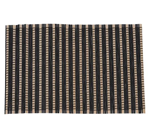 Σουπλά Bamboo ριγέ μαύρο/φυσικό χρ.,30x45cm