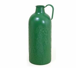 Vintage μεταλλικό βάζο με λαβή πράσινο42.5cm
