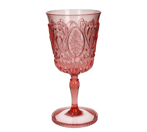 Ακρυλικό ποτήρι με πόδι vintage pink,19cm
