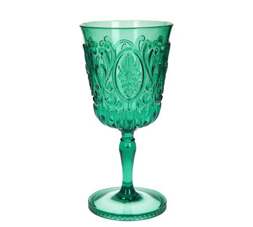 Ακρυλικό ποτήρι με πόδι vintage green, 19cm