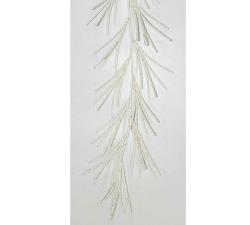 Glittered garland white,117cm