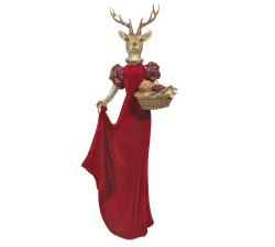 Lady reinder flocked dress 42cm