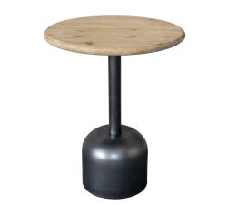 Side table ξύλο & μεταλ/κη βάση 40x51cm