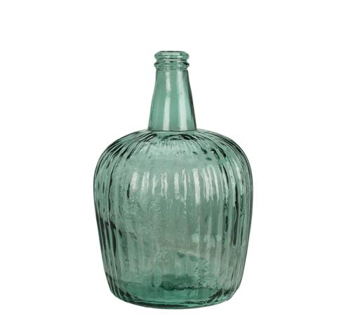Vintage βάζο απο ανακυκλωμένο γυαλί οινοπνευματί χρώμα 37cm