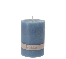 Κερί κορμός ρουστίκ μπλε, 7x10cm