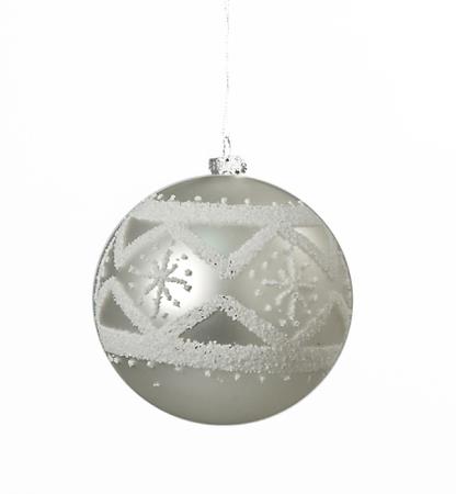 Χριστουγεννιάτικη Μπάλα με  "Jacquard" σχέδιο, Περλέ, 8cm